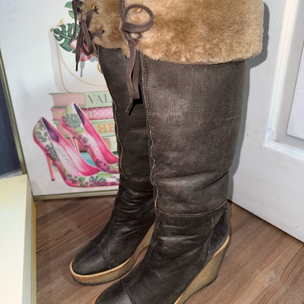 Saint Laurent Women's Brown Leather Boots - Picture 6 of 11